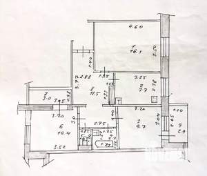 3-к квартира, вторичка, 65м2, 9/9 этаж