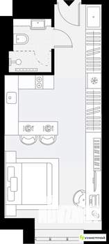 1-к квартира, вторичка, 29м2, 2/27 этаж