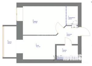 1-к квартира, вторичка, 34м2, 8/10 этаж