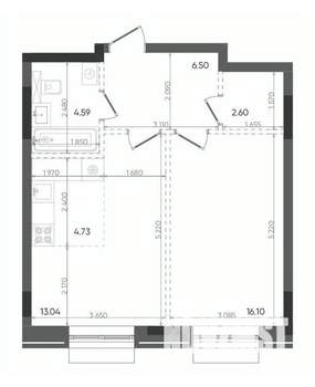 2-к квартира, вторичка, 48м2, 11/14 этаж