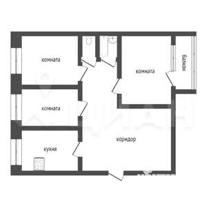 3-к квартира, вторичка, 60м2, 3/5 этаж