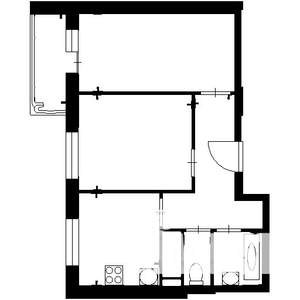 2-к квартира, вторичка, 45м2, 2/13 этаж