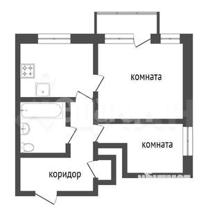 2-к квартира, вторичка, 42м2, 2/2 этаж