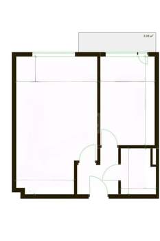 1-к квартира, вторичка, 32м2, 1/3 этаж