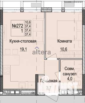 1-к квартира, вторичка, 37м2, 11/18 этаж