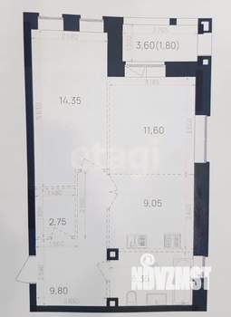 2-к квартира, сданный дом, 54м2, 20/24 этаж