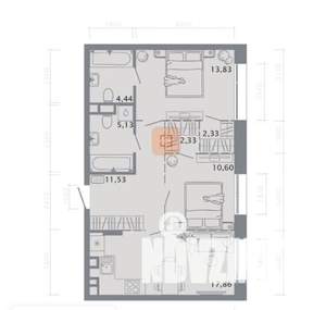 2-к квартира, вторичка, 68м2, 2/8 этаж