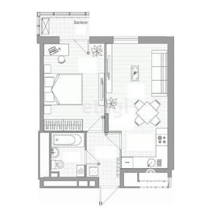 1-к квартира, вторичка, 39м2, 18/19 этаж