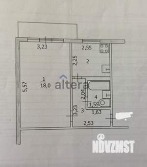 1-к квартира, вторичка, 32м2, 4/5 этаж