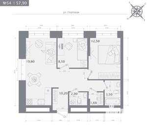 2-к квартира, вторичка, 58м2, 10/19 этаж