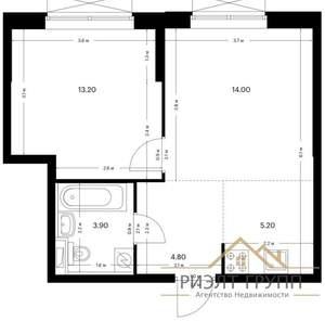 2-к квартира, вторичка, 45м2, 11/16 этаж