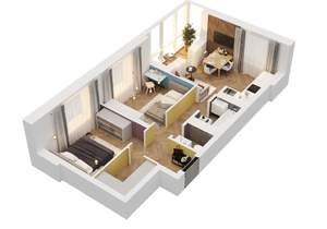 2-к квартира, вторичка, 52м2, 7/13 этаж