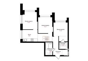 3-к квартира, вторичка, 60м2, 12/25 этаж