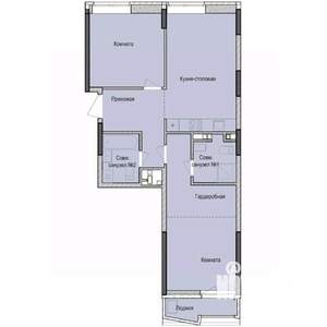 2-к квартира, вторичка, 67м2, 2/23 этаж