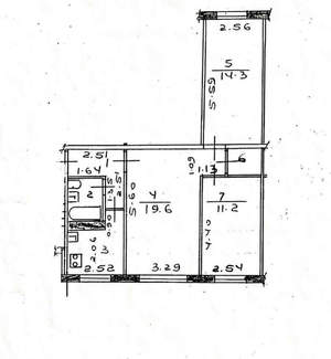 3-к квартира, вторичка, 60м2, 2/5 этаж