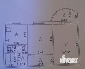 2-к квартира, вторичка, 52м2, 8/10 этаж