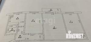 3-к квартира, вторичка, 56м2, 3/5 этаж