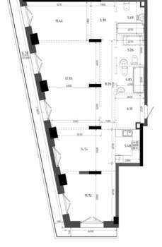 3-к квартира, строящийся дом, 126м2, 3/19 этаж
