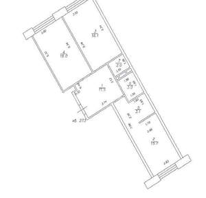2-к квартира, вторичка, 67м2, 6/21 этаж