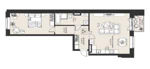 2-к квартира, вторичка, 69м2, 5/5 этаж