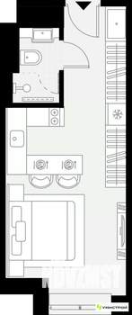 1-к квартира, вторичка, 22м2, 6/27 этаж