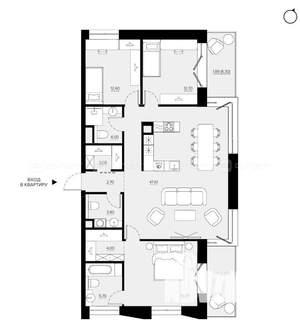 3-к квартира, вторичка, 117м2, 3/5 этаж