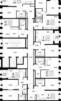 2-к квартира, вторичка, 45м2, 12/20 этаж