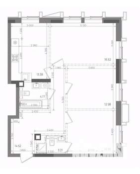 3-к квартира, вторичка, 78м2, 15/22 этаж