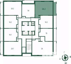 2-к квартира, вторичка, 59м2, 25/25 этаж