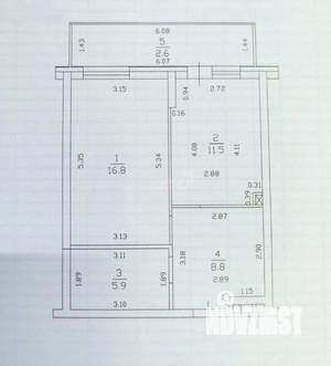 1-к квартира, вторичка, 55м2, 3/19 этаж
