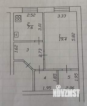 1-к квартира, вторичка, 40м2, 7/9 этаж