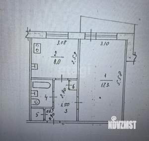 1-к квартира, вторичка, 34м2, 1/9 этаж