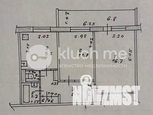 2-к квартира, вторичка, 54м2, 7/9 этаж