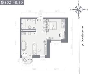 1-к квартира, вторичка, 40м2, 6/25 этаж