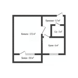 1-к квартира, вторичка, 32м2, 5/5 этаж