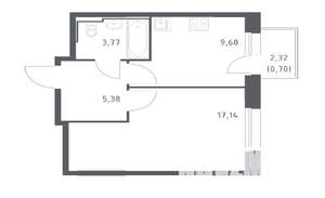 1-к квартира, вторичка, 37м2, 6/24 этаж