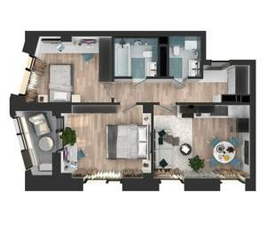 2-к квартира, вторичка, 55м2, 10/23 этаж