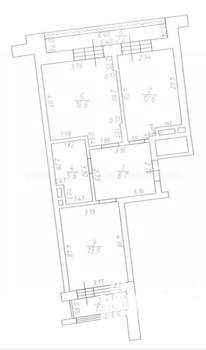 2-к квартира, вторичка, 61м2, 6/9 этаж