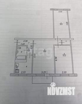 3-к квартира, вторичка, 60м2, 3/5 этаж