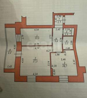 2-к квартира, вторичка, 52м2, 5/9 этаж