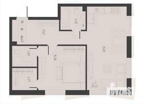 1-к квартира, вторичка, 66м2, 3/7 этаж