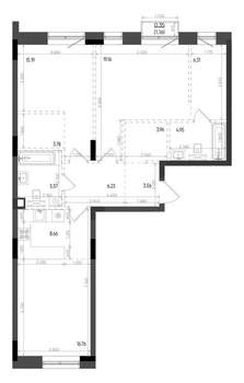 3-к квартира, вторичка, 94м2, 3/6 этаж
