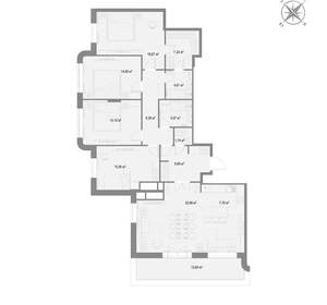 2-к квартира, вторичка, 154м2, 20/22 этаж