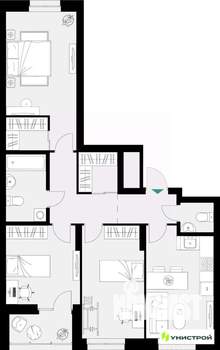 3-к квартира, вторичка, 83м2, 9/18 этаж