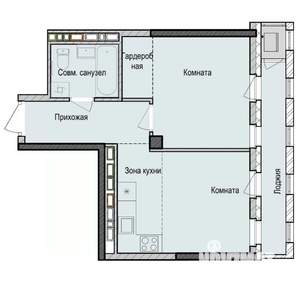 2-к квартира, строящийся дом, 40м2, 11/23 этаж