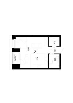 1-к квартира, вторичка, 37м2, 2/4 этаж