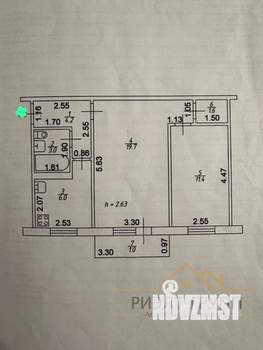 2-к квартира, вторичка, 46м2, 4/5 этаж