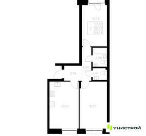 2-к квартира, вторичка, 69м2, 7/7 этаж