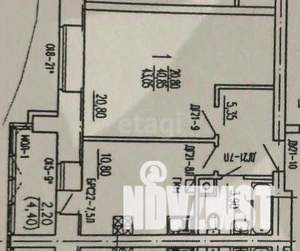 1-к квартира, вторичка, 42м2, 5/5 этаж
