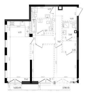 2-к квартира, вторичка, 79м2, 2/8 этаж